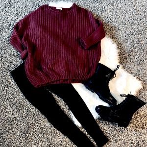 Oversized chunky knit sweater S
